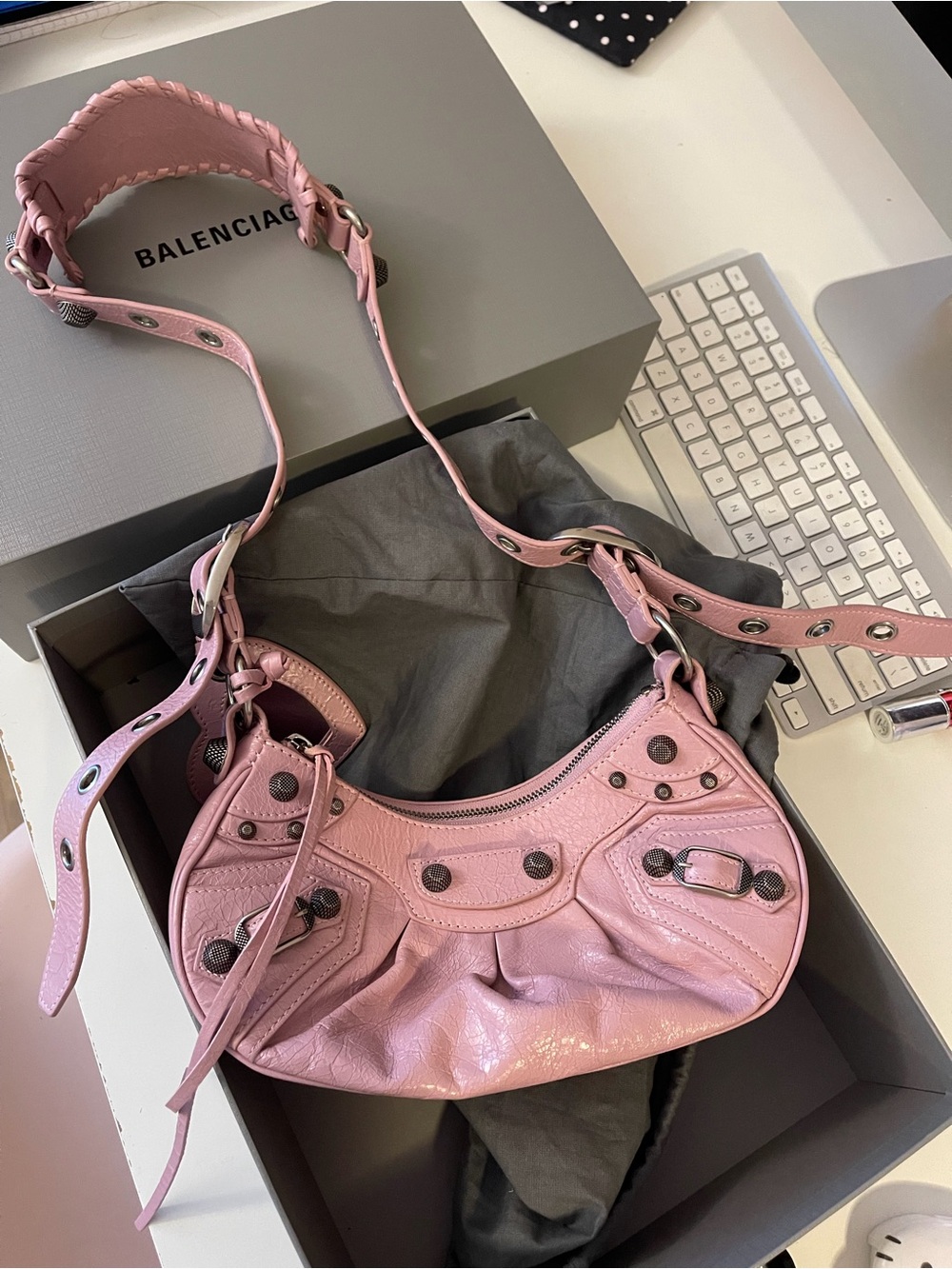 Balenciaga le cagole xs baby pink
